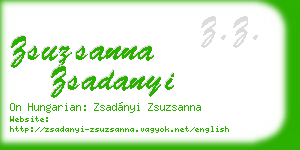 zsuzsanna zsadanyi business card