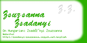 zsuzsanna zsadanyi business card